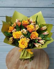 Букет цветов из:  Альстромерии и Розы #REPLACE_PRED# Гарболово