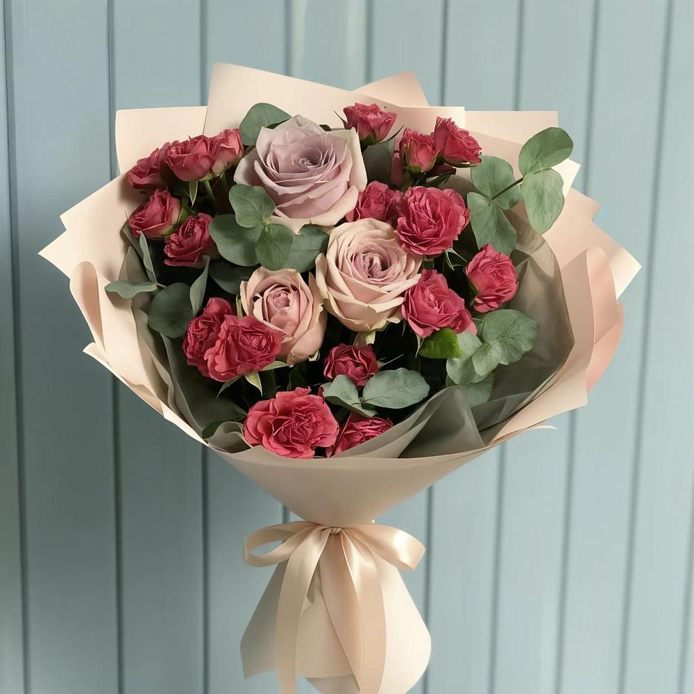 Букет цветов из: Гвоздики и Розы в Гарболово