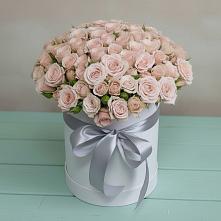 Цветочная композиция из Розы в шляпной коробке #REPLACE_PRED# Гарболово