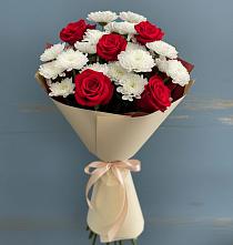 Букет цветов из:  Розы и Хризантемы в Гарболово