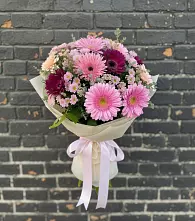 Букет цветов из:  Герберы и Хризантемы в Гарболово