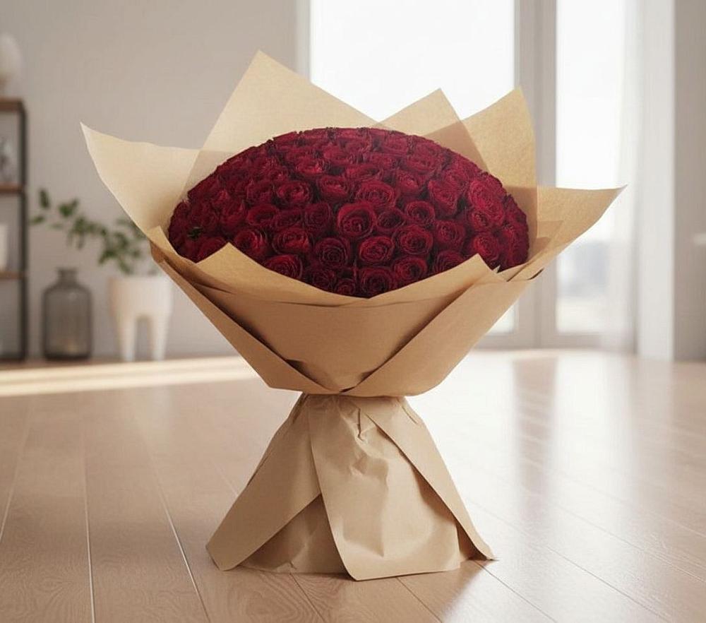 Букет 101 Красная роза в Гарболово