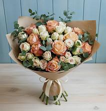 Букет цветов из:  Альстромерии и Розы в Гарболово