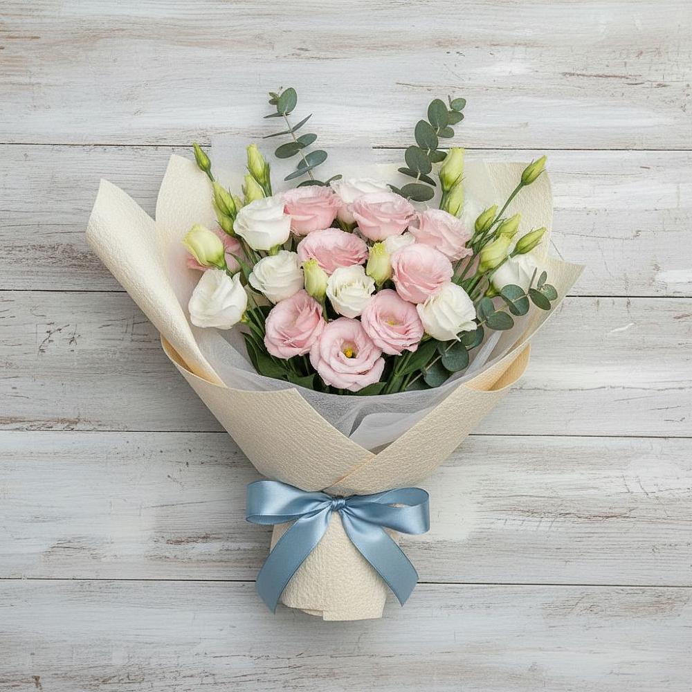 Букет цветов из: Лизиантусы в Гарболово